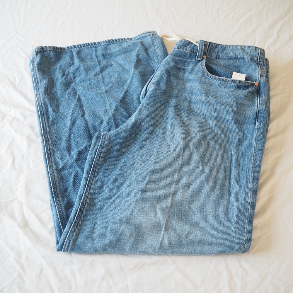 PAIGE Zoey 31" Tie Waist Wide Leg Jeans Women's 34 Vintage Style Soft Denim - Picture 2 of 16